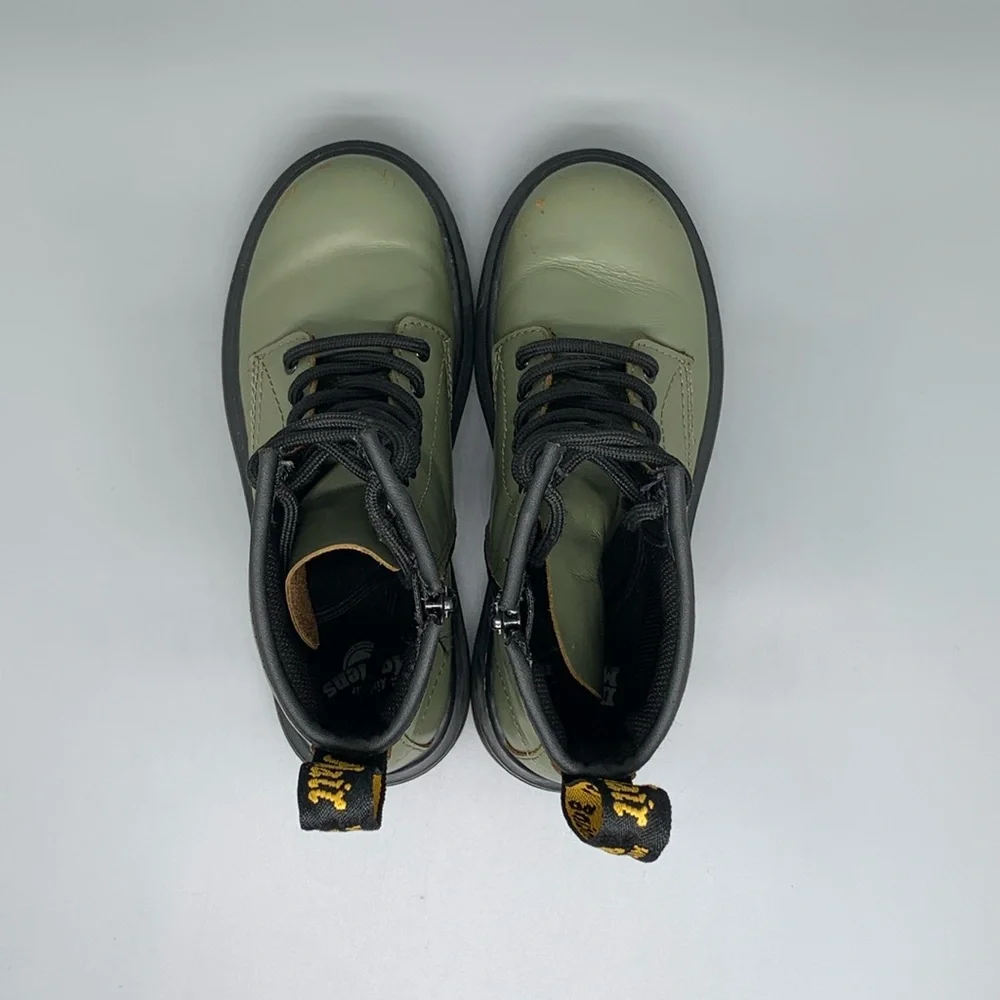 Dr Martens 1460 Green Leather Boots‎ Youth Sz 1